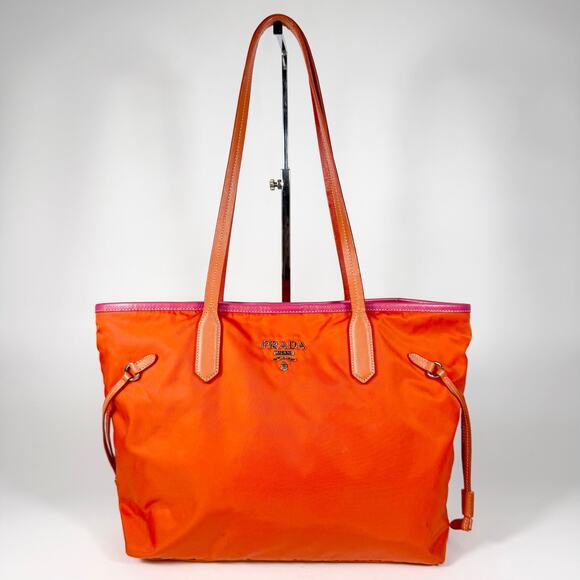 Prada Nylon Saffiano Logo Tote Bag - Picture 3 of 16